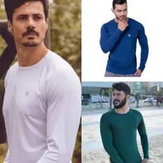 Kit Com 3 Blusas Térmica Proteção Uv 50+. Camisa Uv Unissex