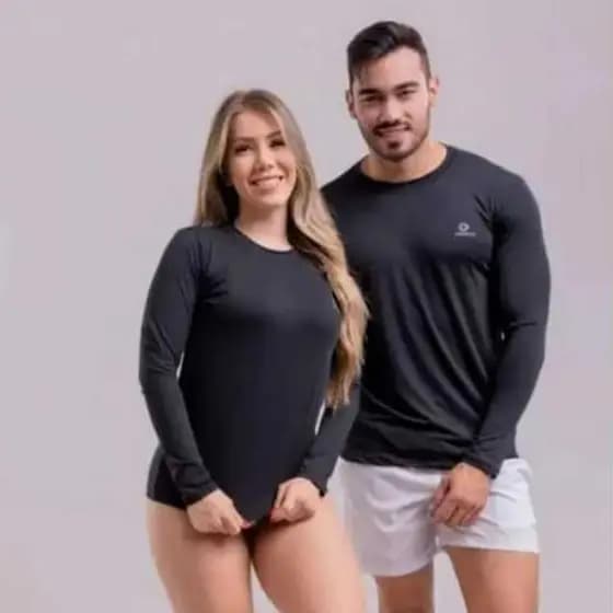 1️⃣ Kit 2 Camisetas Manga Longa UV Unissex – Proteção Solar