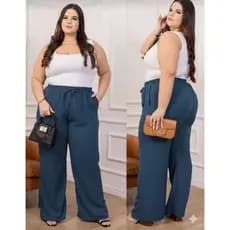 CALÇA FEMININA PLUS SIZE PANTALONA CREPE DUNA CONFORTÁVEL