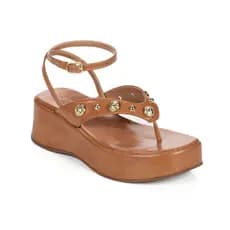 Sandália Feminina Anabela Tamanco Flatform Dedo Estilo Boho Blogueira Festa Tendência Lançamento