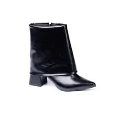 Bota Feminina Montaria Cano Curto Gola Preto