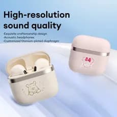 Disney QS-T47 Fone De Ouvido Bluetooth Sem Fio Redução Ruído Inteligente Toque Música bluetooth 5.3