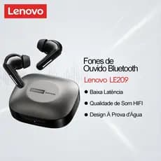Lenovo LE209 Fones De Ouvido Bluetooth Intra-Auriculares De Baixa Latência À Prova D'água Qualidade De Som HIFI