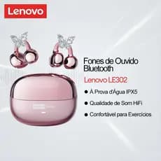 Lenovo LE302 Fones De Ouvido Bluetooth IPX5 À Prova D'água HIFI Qualidade De Som Confortável Durante O Exercício Bluetoo