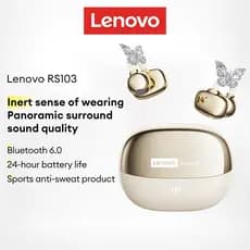 Lenovo RS103 Fones De Ouvido Bluetooth IPX5 À Prova D'água HIFI Qualidade De Som Confortável Durante O Exercício