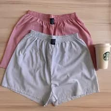 Kit 2 Shorts Básico Feminino Soltinho Shortinho Cores Pasteis Alfaiataria Verao Moda Feminina Bermuda Listrado Xadrez