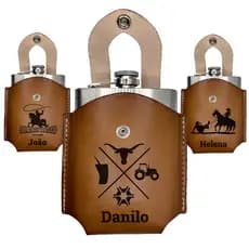 Kit Cantil 7oz + Bainha Personalizada em Couro Legítimo