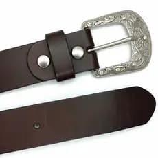 Cinto Country Feminino Liso Couro Legítimo e Fivela Tradicional Barretos