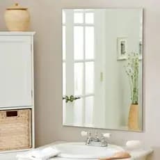 Espelho Bisotê Retangular 80X60 ou 60X40cm Chanfro de 20mm para Banheiro ou Decoração