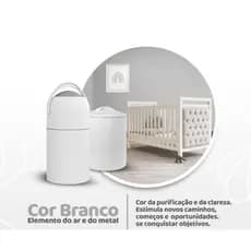 Kit Lixeira Magica Anti odor para Fraldas com Cesto Anti Bacteriano de Roupa suja Enxoval Gravida