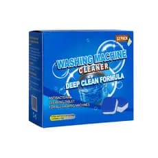 Kit 12 Pastilha de máquina de lavar roupa, comprimido efervescente sólido para remover manchas