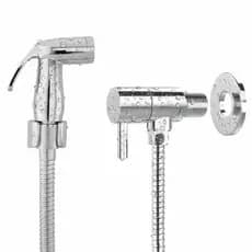 Ducha Higiênica Para Banheiro Abs Completo Ducha Lavabo Lavanderia Super Luxo 1/4 Volta Cromado