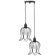 Duplo Pendente Lustre Luminária Aramado Tulipa