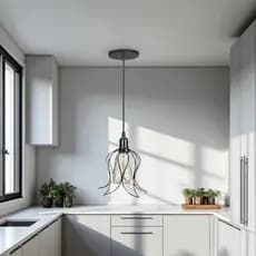 Pendente Lustre Aramado Tulipa Luminária de teto Retrô industrial Cozinha Quarto Cabeceira Varanda