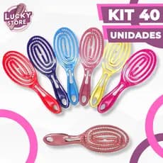 Kit 40 Escovas Flex Oval - Anti Frizz