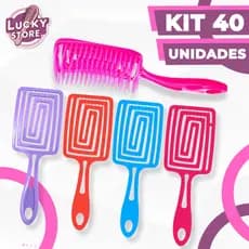 Kit 40 Escovas Flex Quadrada - Maleável e Flexível