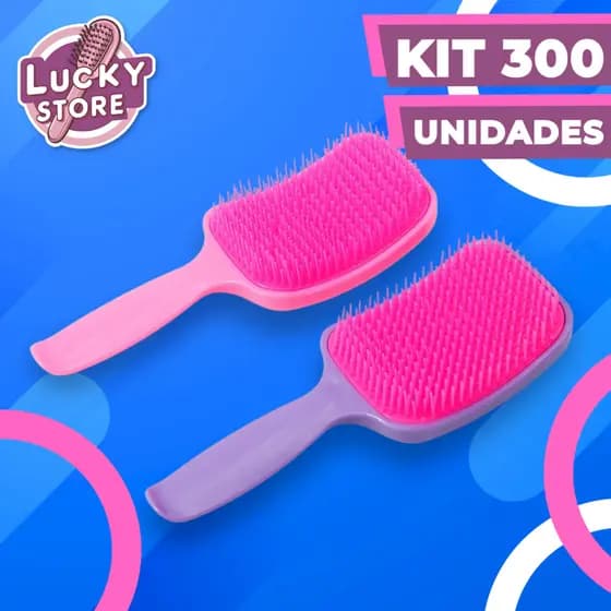 Kit 300 Escovas Raquete para Cabelo - Anti Frizz