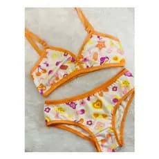 Kit 3 Conjunto Infantil Menina Moça Calcinha E Sutiã Infantis Juvenil