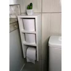 Nicho organizador suporte para papel higienico branco