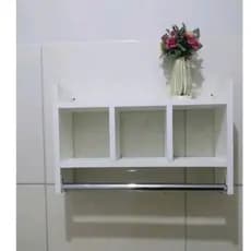 Nicho colmeia 48x45x12 com toalheiro. Banheiro/Estética, cozinha, quarto, lavanderia branco, produto já vai montado.