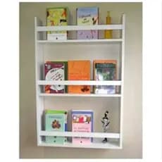 Estante decorativa porta revista, livros, enfeites em MDF Branco TX 15mm decorativo organização, produto já vai montado.