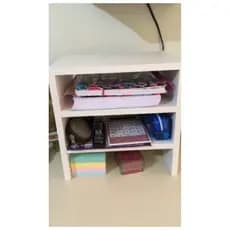 Escaninho organizador de mesa bancada banheiro escritório quarto sala cozinha, produto já vai montado.