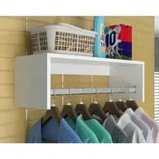 Cabideiro Arara De parede Para Roupas Branca Closet