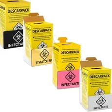 Suporte Caixa Coletora Descarpack 3litros Parede Mesa Balcão Organizador Resíduos Infectantes