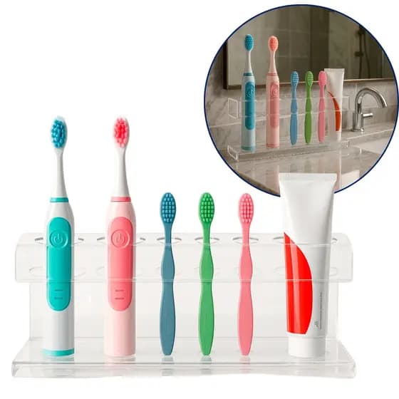 Porta Escova Elétrica Suporte Organizador Pasta De Dente