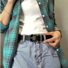 Cinto de couro moda tam 110cm Largura 3cm