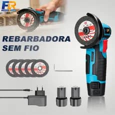 Mini Esmerilhadeira Angular 12V Sem Fio com 2 Baterias e 5 Discos de corte
