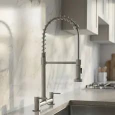 Torneira Gourmet Cozinha Inox Escovada Misturador Duplo