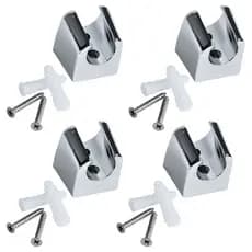 Kit 4 Suporte Ducha Higienica Cromada Universal ABS