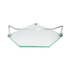 Suporte porta Shampoo de canto 21x21 sextavado com proteção incolor