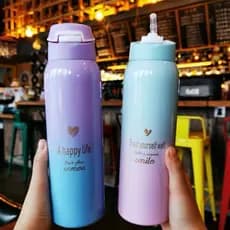 Garrafa Térmica com canudo 500ml Aço Inoxidável / Garrafa Termica com termometro e filtro