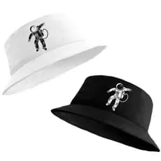 Chapéu Bucket Hat Unissex Estampa Astronauta no Espaço