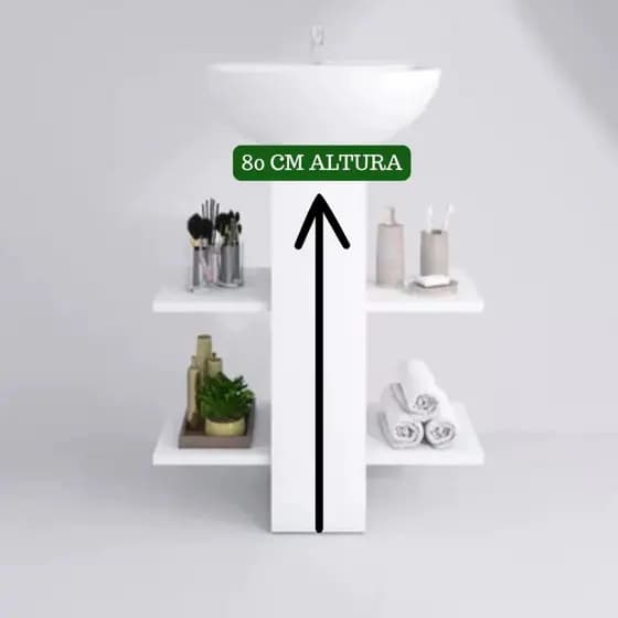 Gabinete de banheiro para pia mais alta