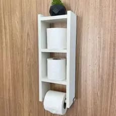 porta papel higiênico organizador para banheiro