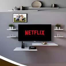 Rack Suspenso Para Quartos e salas com 8 Prateleiras Para Tv de 60 50 42 e 32 Polegadas