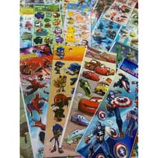 60 Cartelas Adesivos Infantil - Personagem Escola Professora