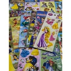 15/20/30/50 Princesas Variadas - Cartelas de Adesivos Stickers Infantil