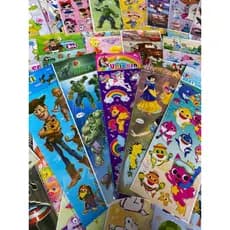 10 Cartelas Adesivos Infantil - Personagens Variados Lembrancinha