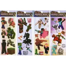 15/20/30/40/50 Minecraft Cartelas de Adesivos Stickers Infantil - Lembrancinha