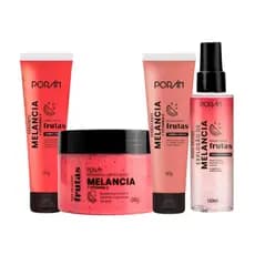 Kit Pós Banho de Melancia Cuidado com a Pele Rosto e Corpo Porán Linha Bem Me Quero com Bodysplash