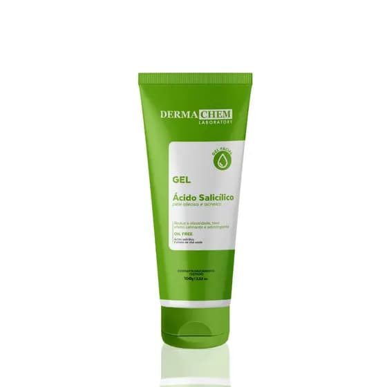 Gel Hidratante Facial Antioleosidade Dermachem 100g com Ácido Salicílico - Acne e Oleosidade