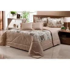 Kit Lais Queen 5 Peças Edredon Floral Toque macio envio imediato