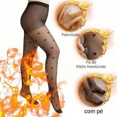 Meias-Calças Grossas e Quentes / Fino de Coração / Laço Com Pé  / Macias e Confortáveis para Outono e Inverno
