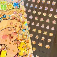 Livro C/ 1000 Pçs Adesivos da Capivara - Pacote 3 em 1 com Adesivos para Scrapbook e Diário