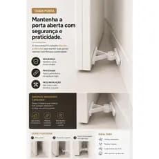 Trava de Porta Adesiva com Suporte Extra – Fixação Dupla Face, Instalação Fácil e Alta Resistência