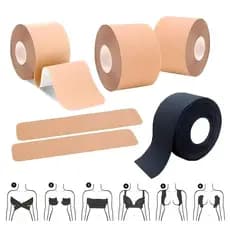 KIT Sutiã Rolo Adesivo Levanta Peito Seio Fita Boob Tape Invisível